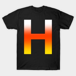 Fire Letter H T-Shirt
